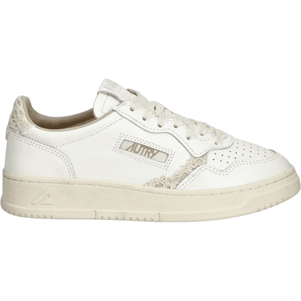 Autry Medalist Low Beige Lace (Women's)