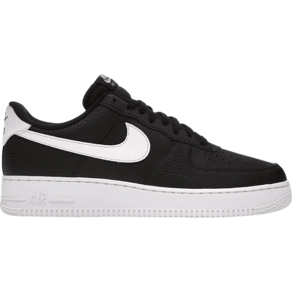 Nike Air Force 1 Low '07 Black White Pebbled Leather