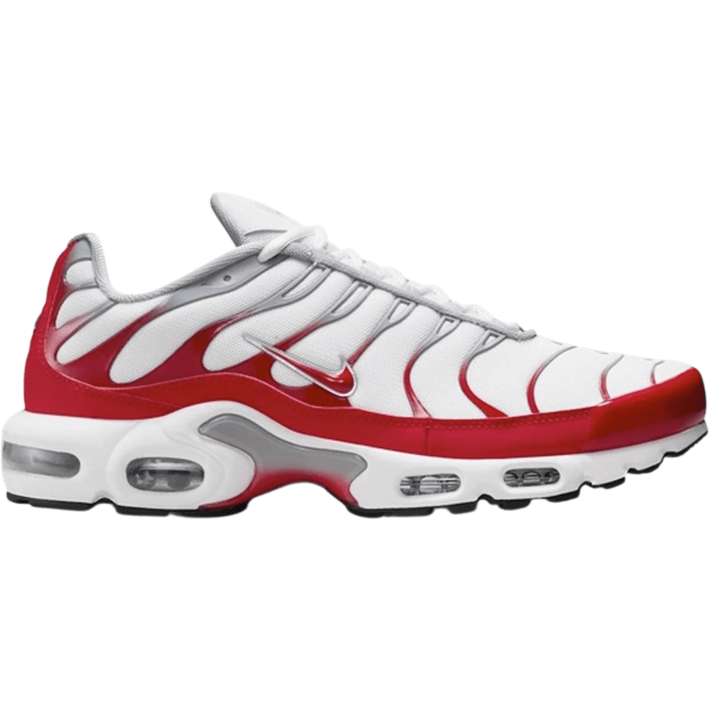 Nike Air Max Plus White University Red Wolf Grey