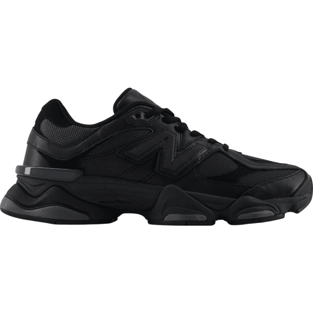 New Balance 9060 Triple Black Leather Men's