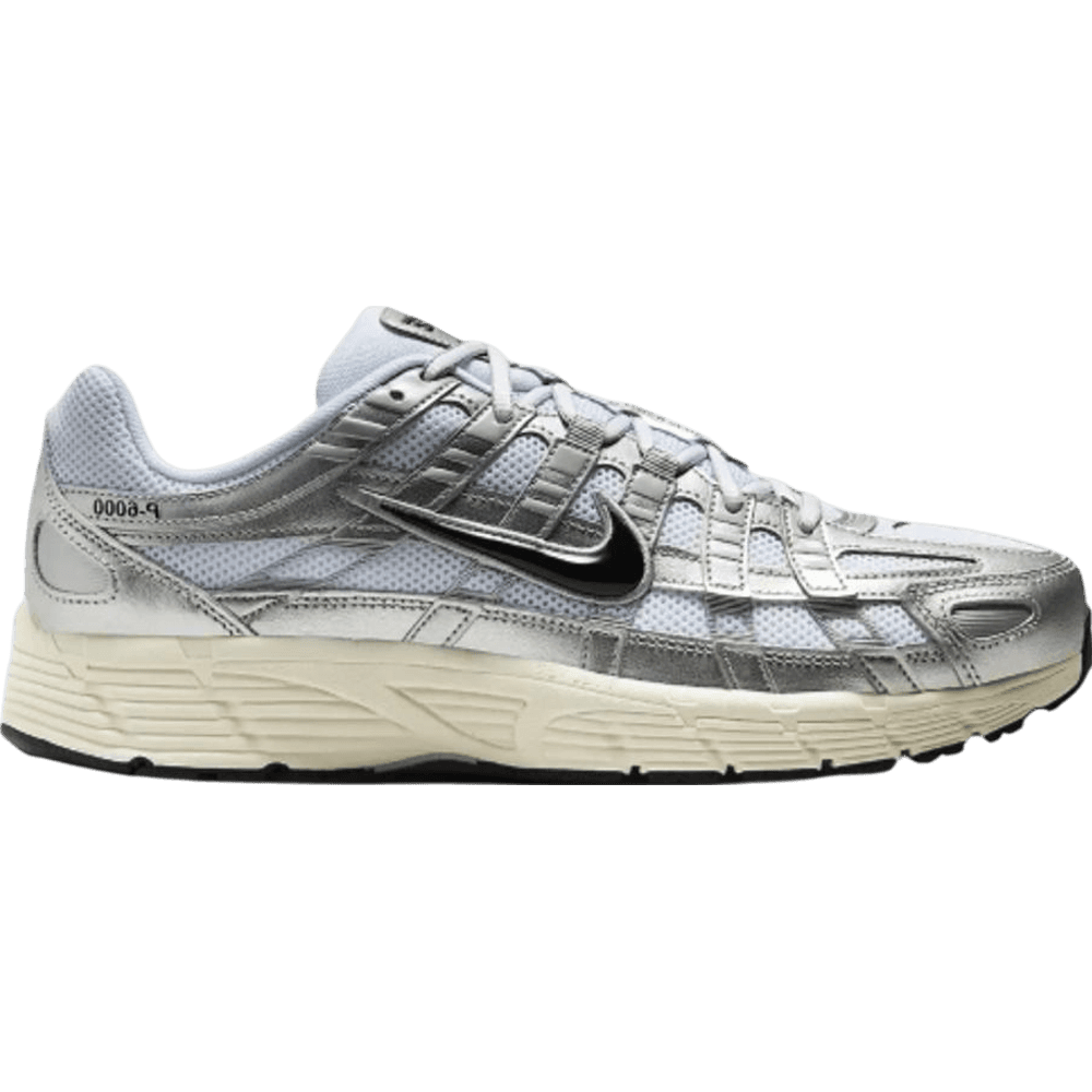 Nike P-6000 White Metallic Silver Flat Silver Black