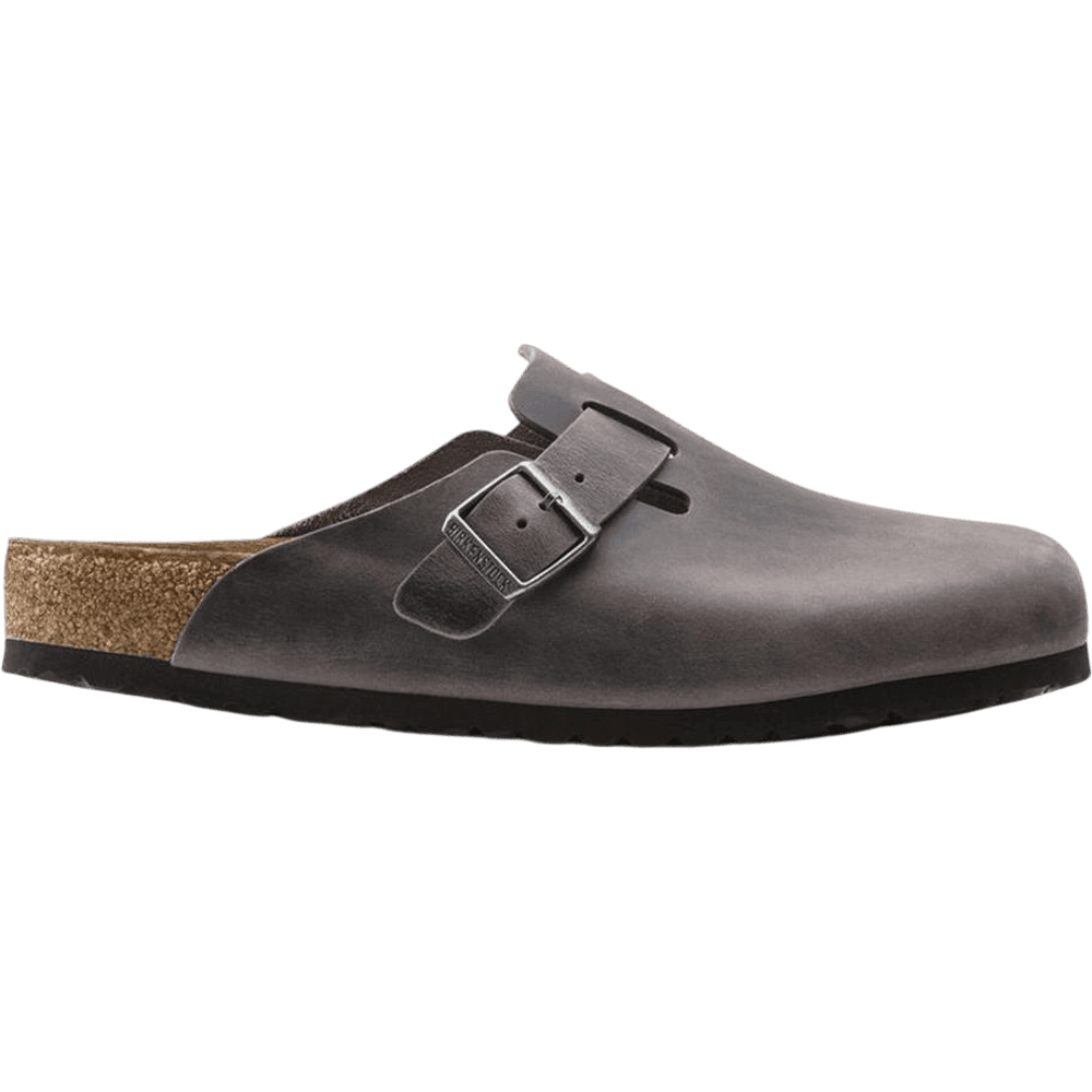 Birkenstock Boston Soft Footbed Oiled Leather Iron Grey