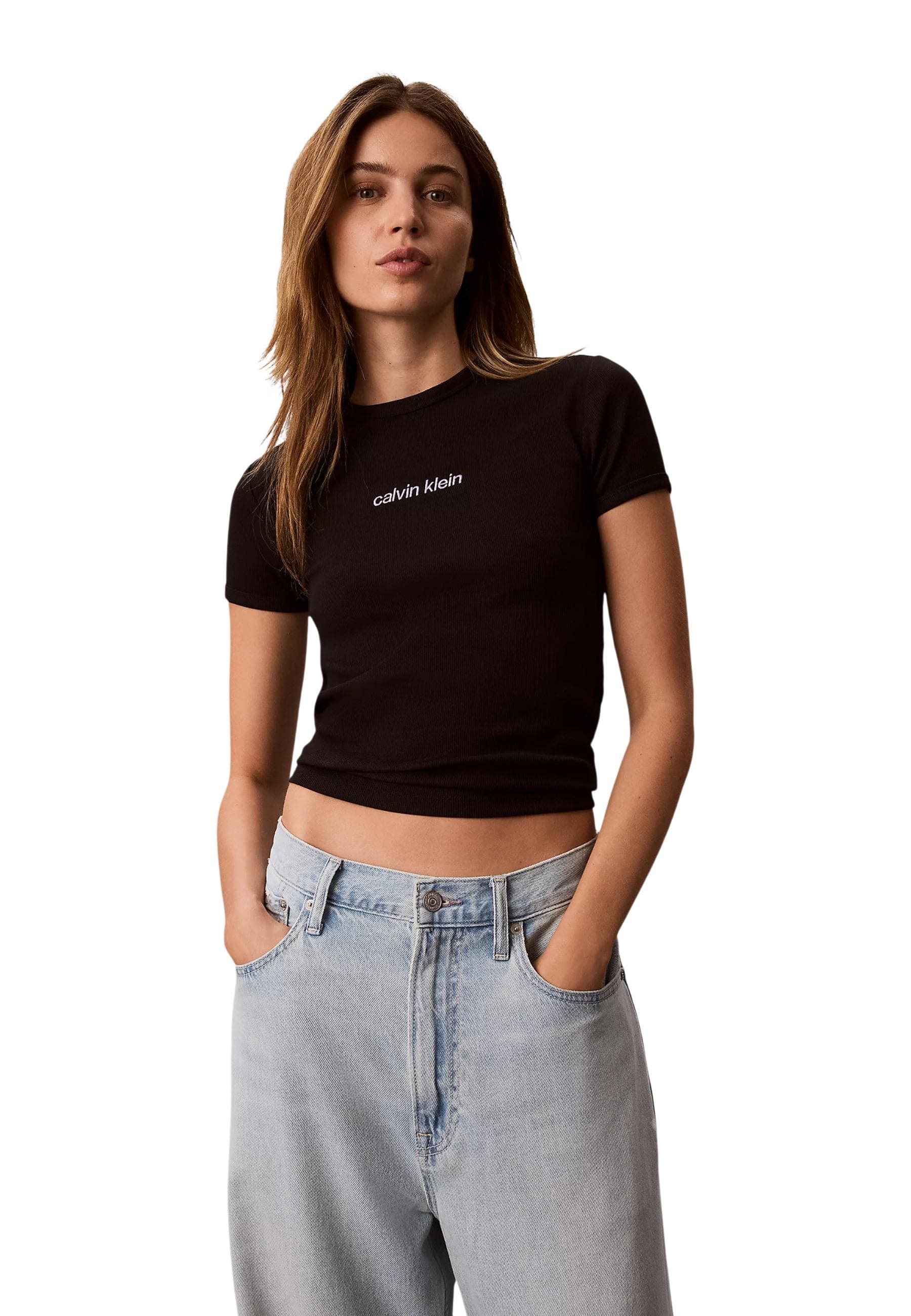 Calvin Klein Jeans Contour Rib Logo Ringer