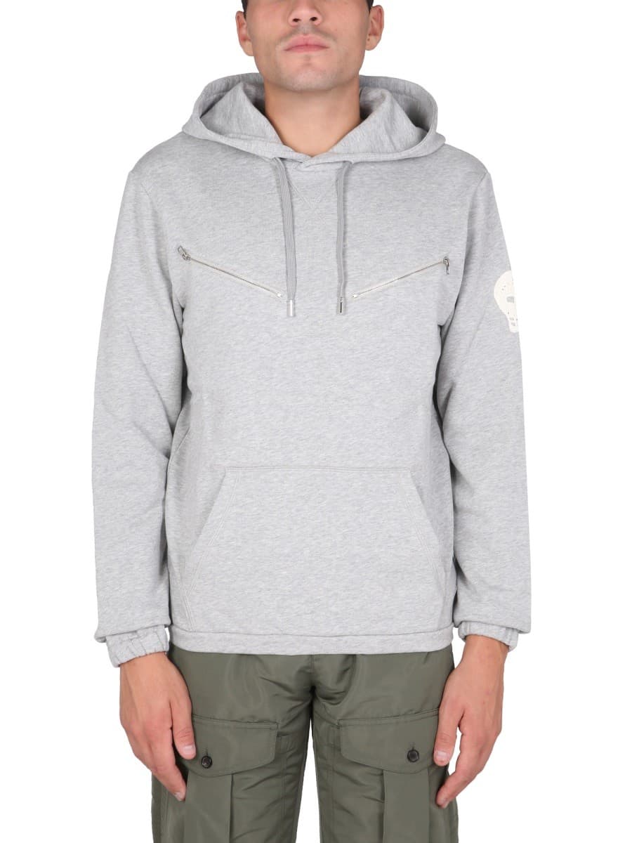 Alexander Mcqueen Sweatshirt with Embroidered Skull
