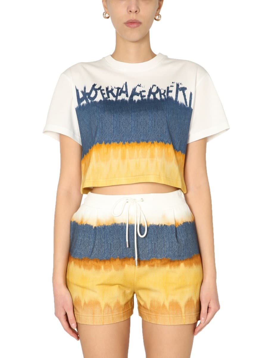 Cropped Printed T-Shirt