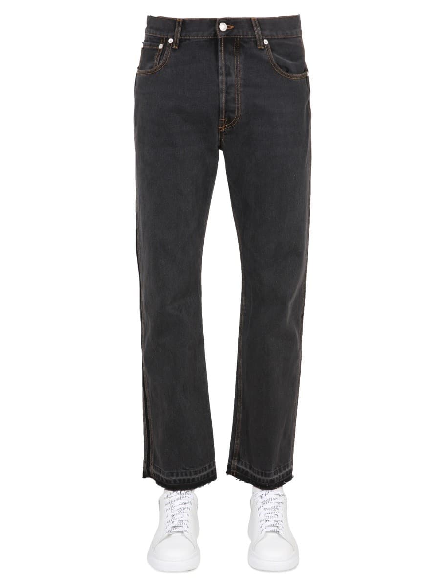 Alexander Mcqueen Raw Cut Jeans