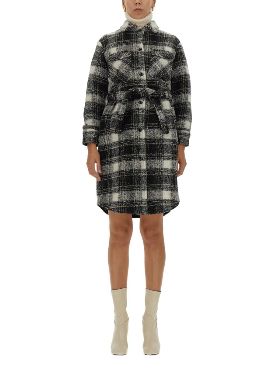 Woolrich Check Print Coat