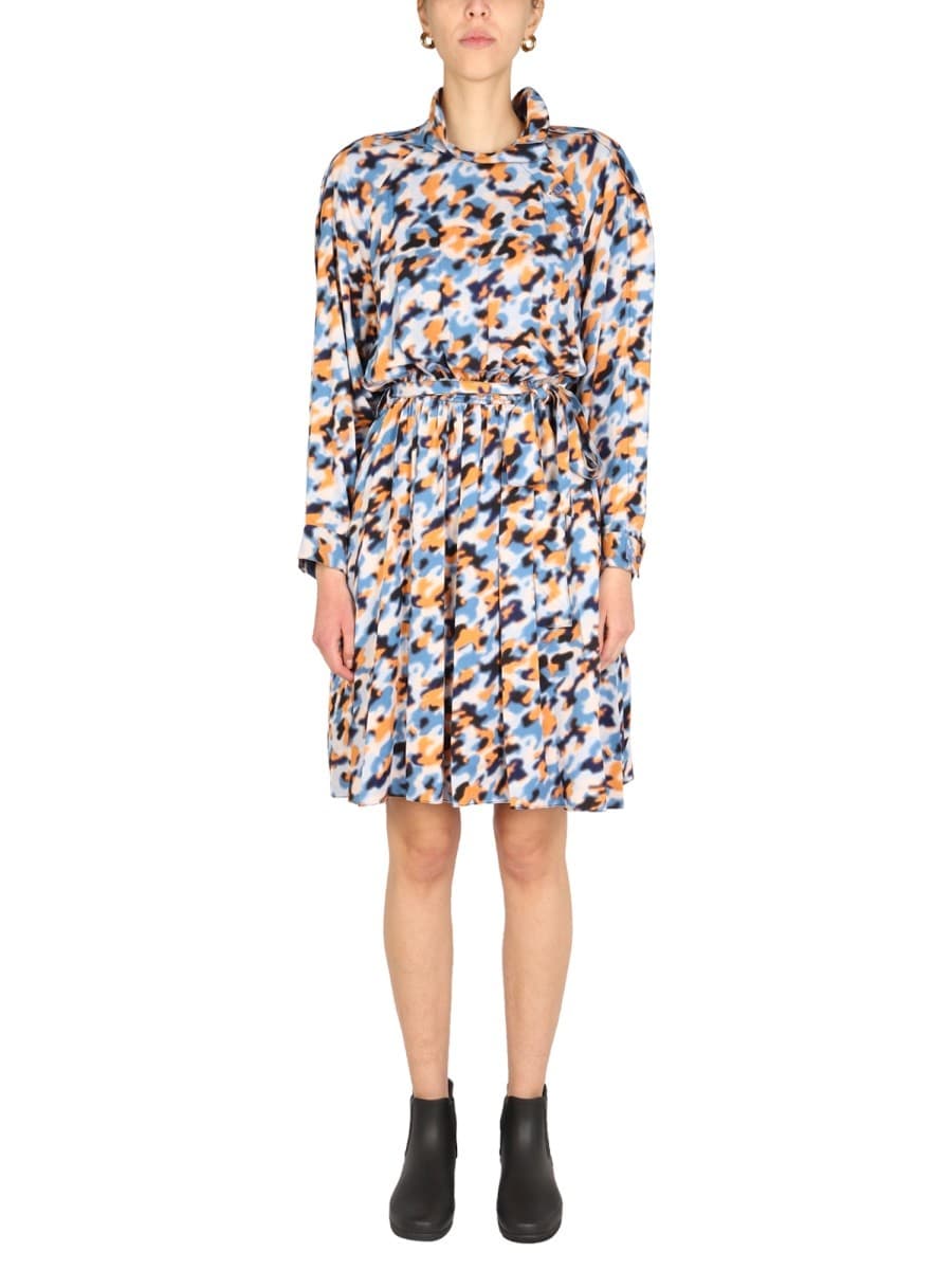 Kenzo "blurred Flowers" Dress