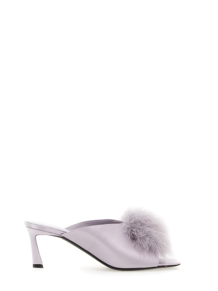 Saint Laurent Mule Mae in Satin Crepe