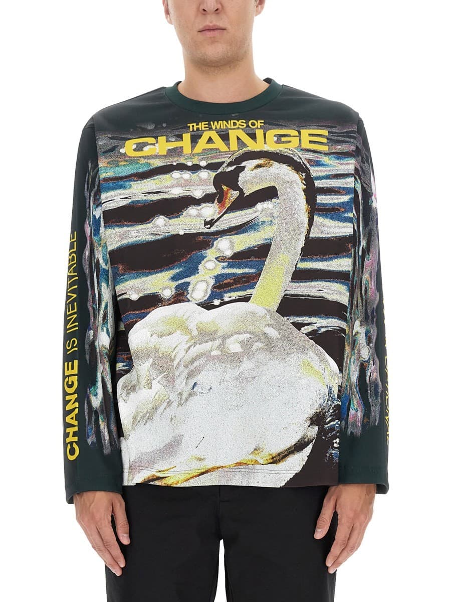 Burberry Swan Print T-Shirt