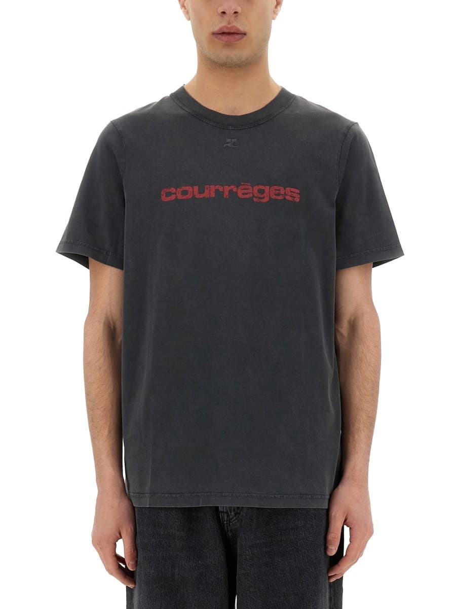 Courreges Logo Print T-Shirt