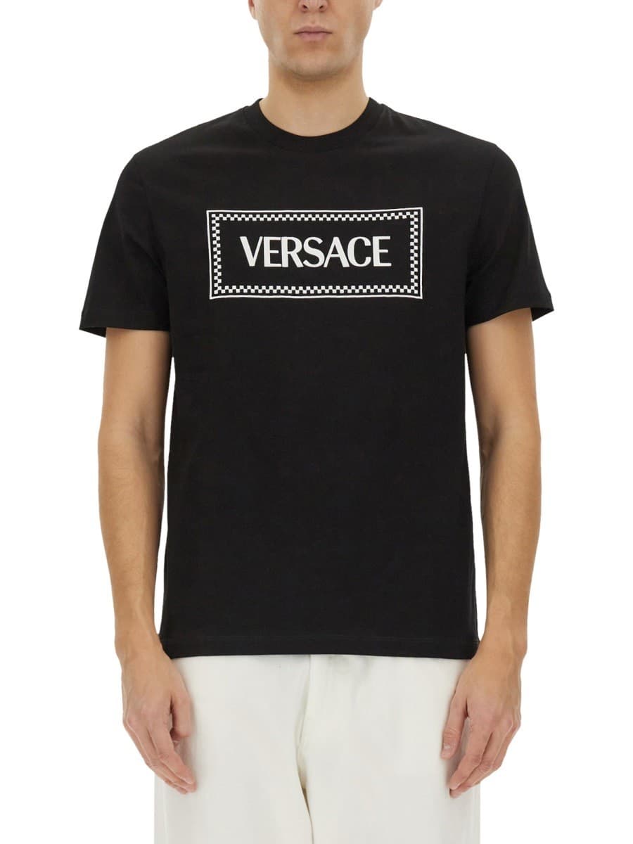 Versace T-Shirt with '90s Vintage Embroidered Logo
