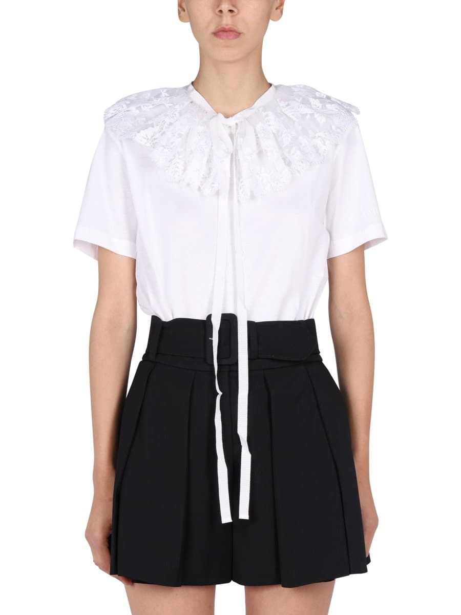 Patou Lace Embroidery T-Shirt