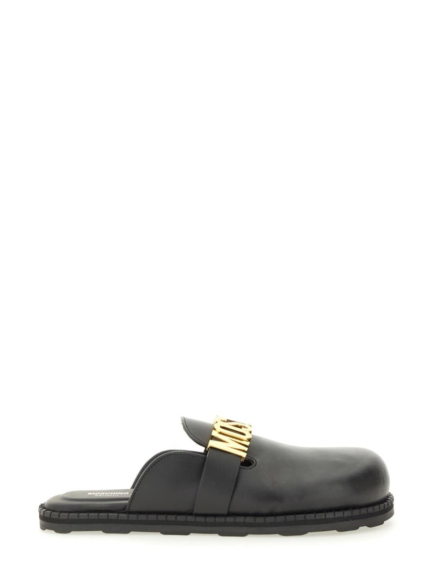 Moschino Sabot with Logo Lettering