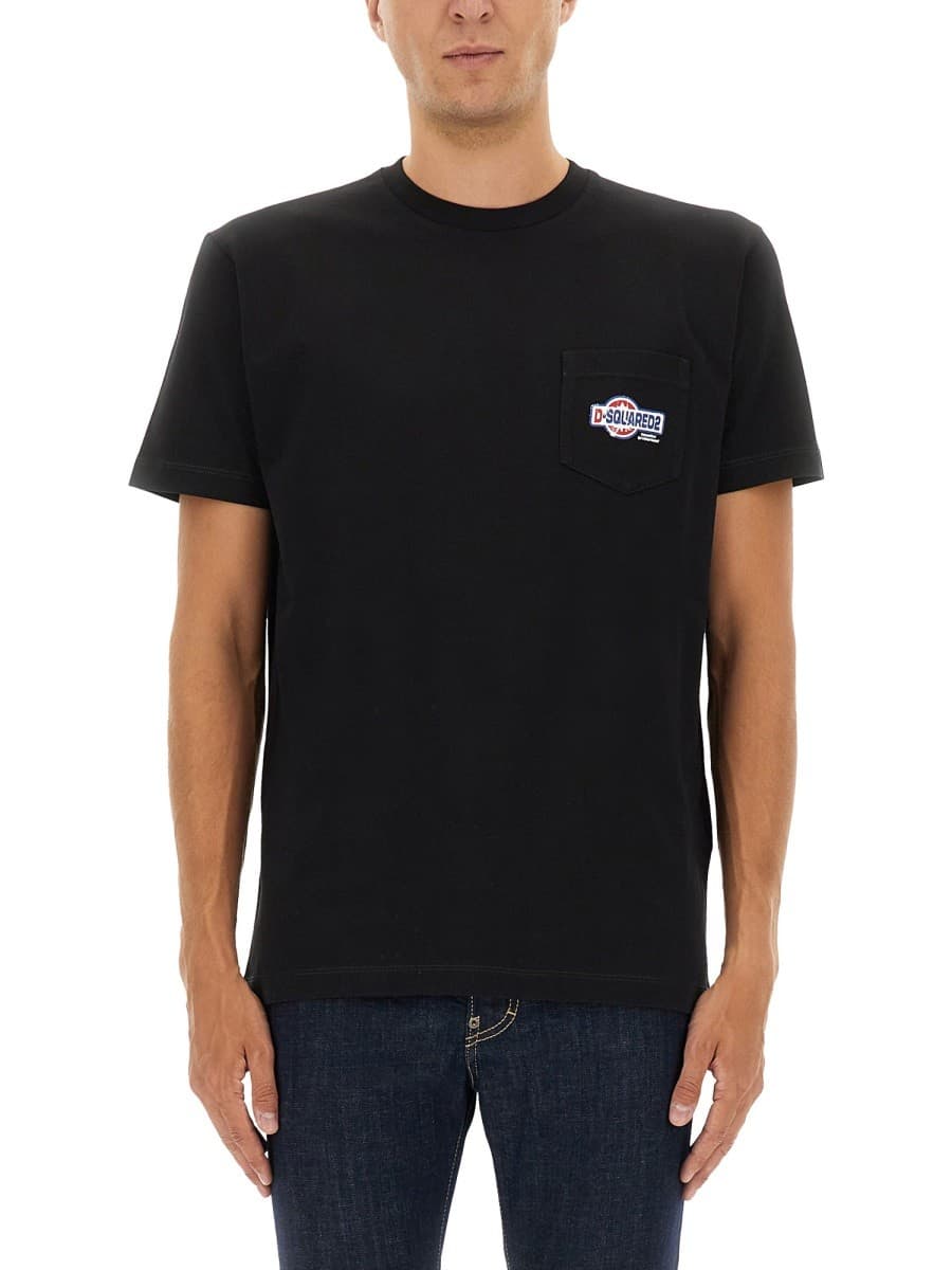 T-Shirt with Pocket and Logo