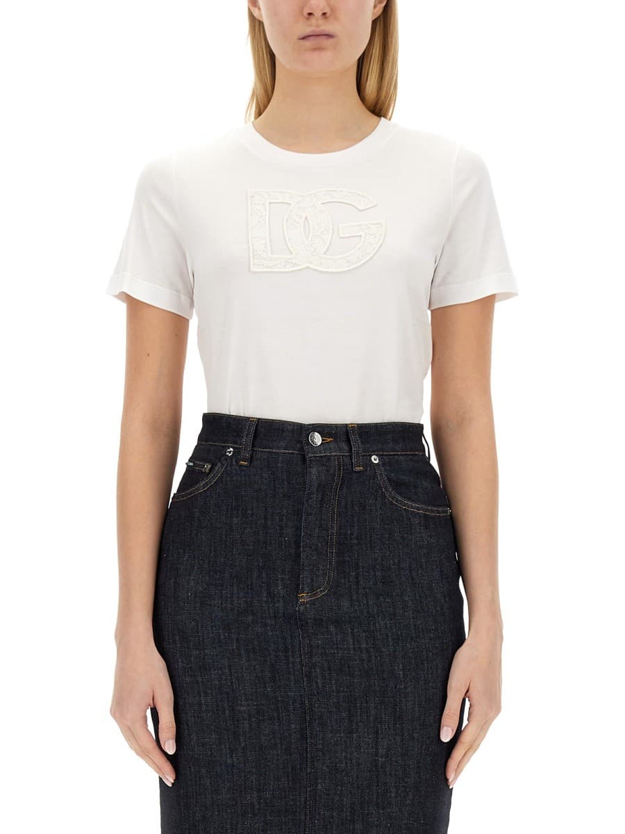 Dolce & Gabbana T-Shirt with Logo Patch