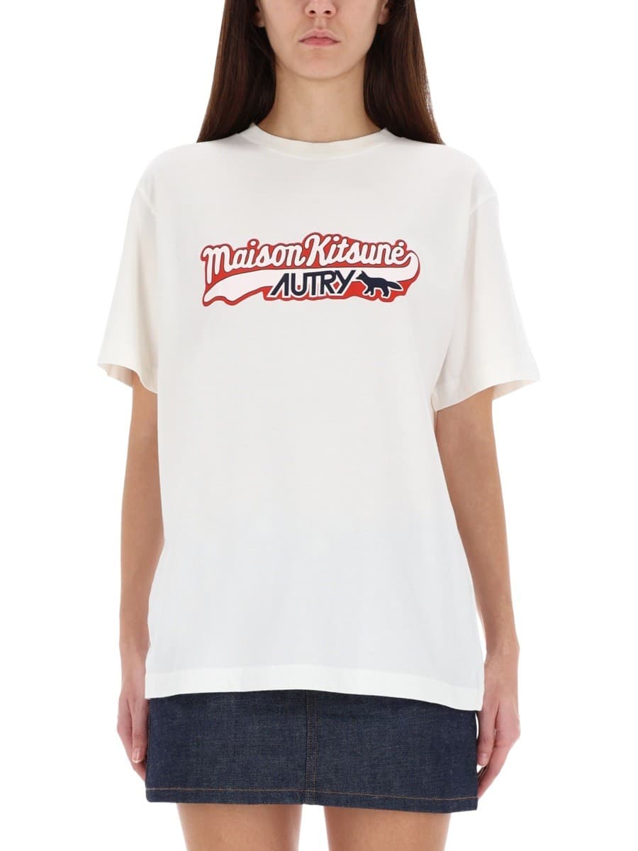 Autry X Maison Kitsuné Autry × Maison Kitsuné Logo T-Shirt