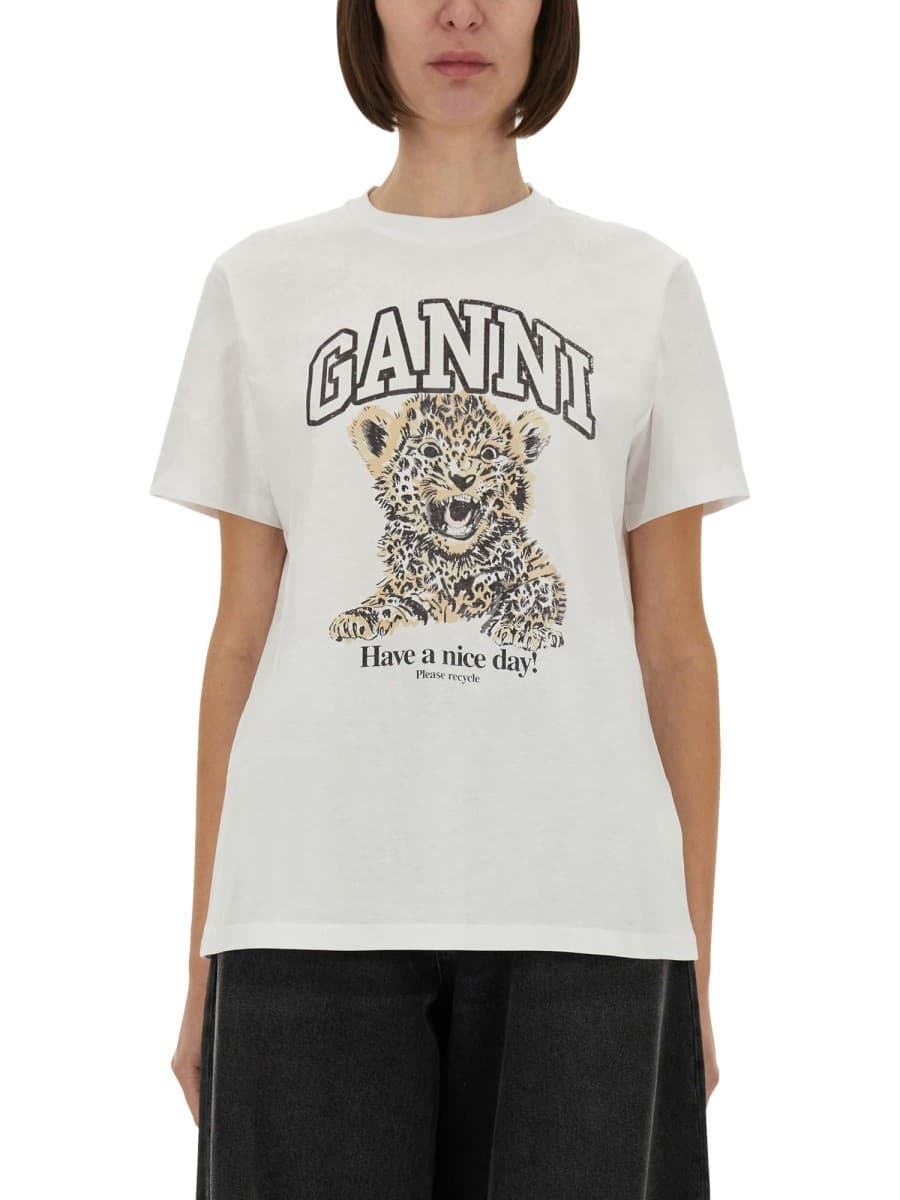 Ganni "leopard" T-Shirt