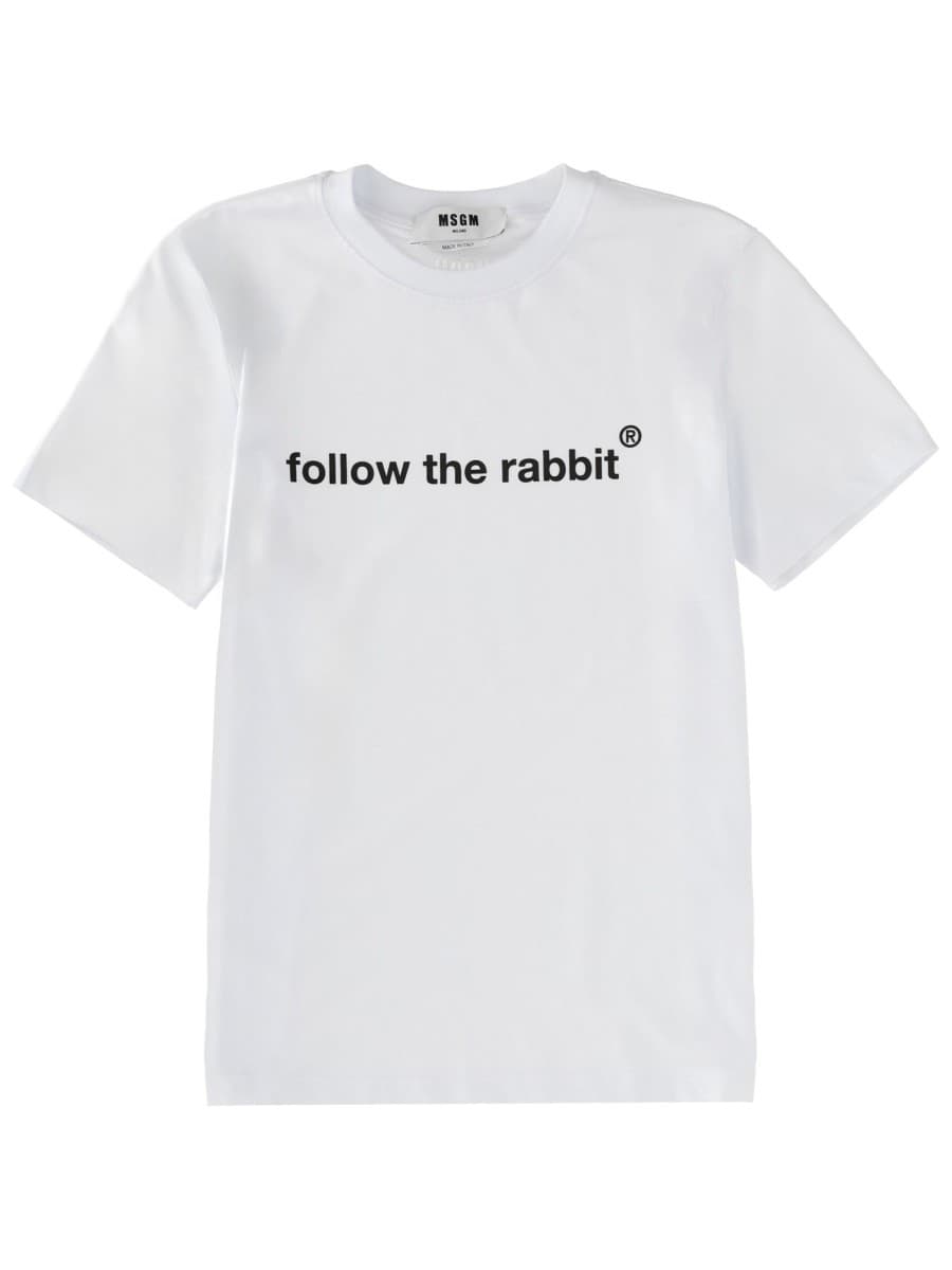 Msgm "follow the Rabbit" T-Shirt