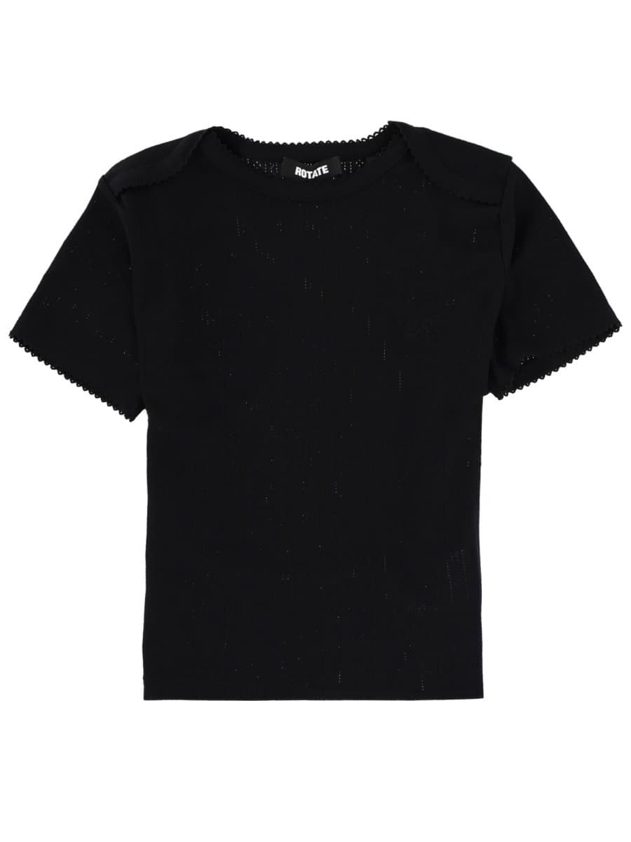 Rotate Birger Christensen "pointelle" T-Shirt