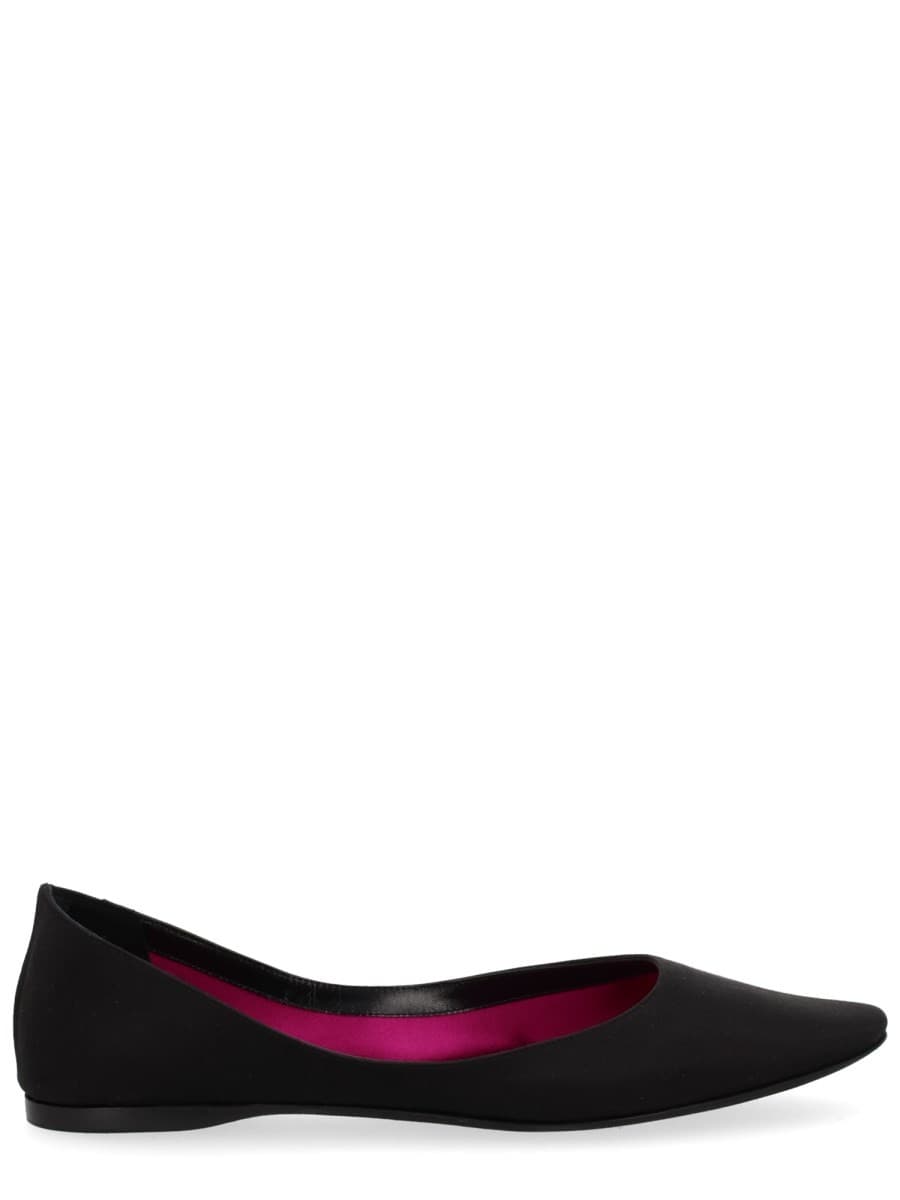 Saint Laurent Crepe Satin Ballerina "lou"