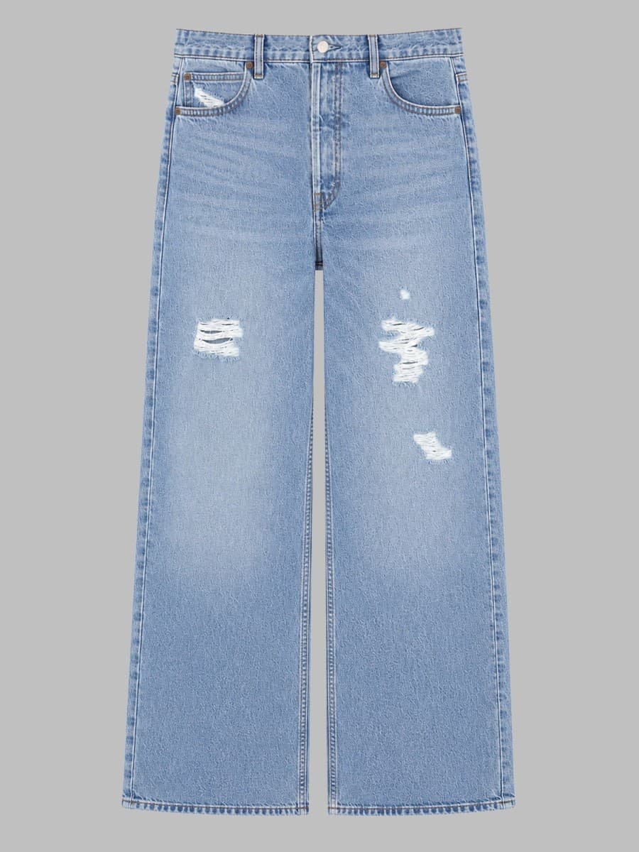 Frame Jeans Ampio in Denim di Cotone