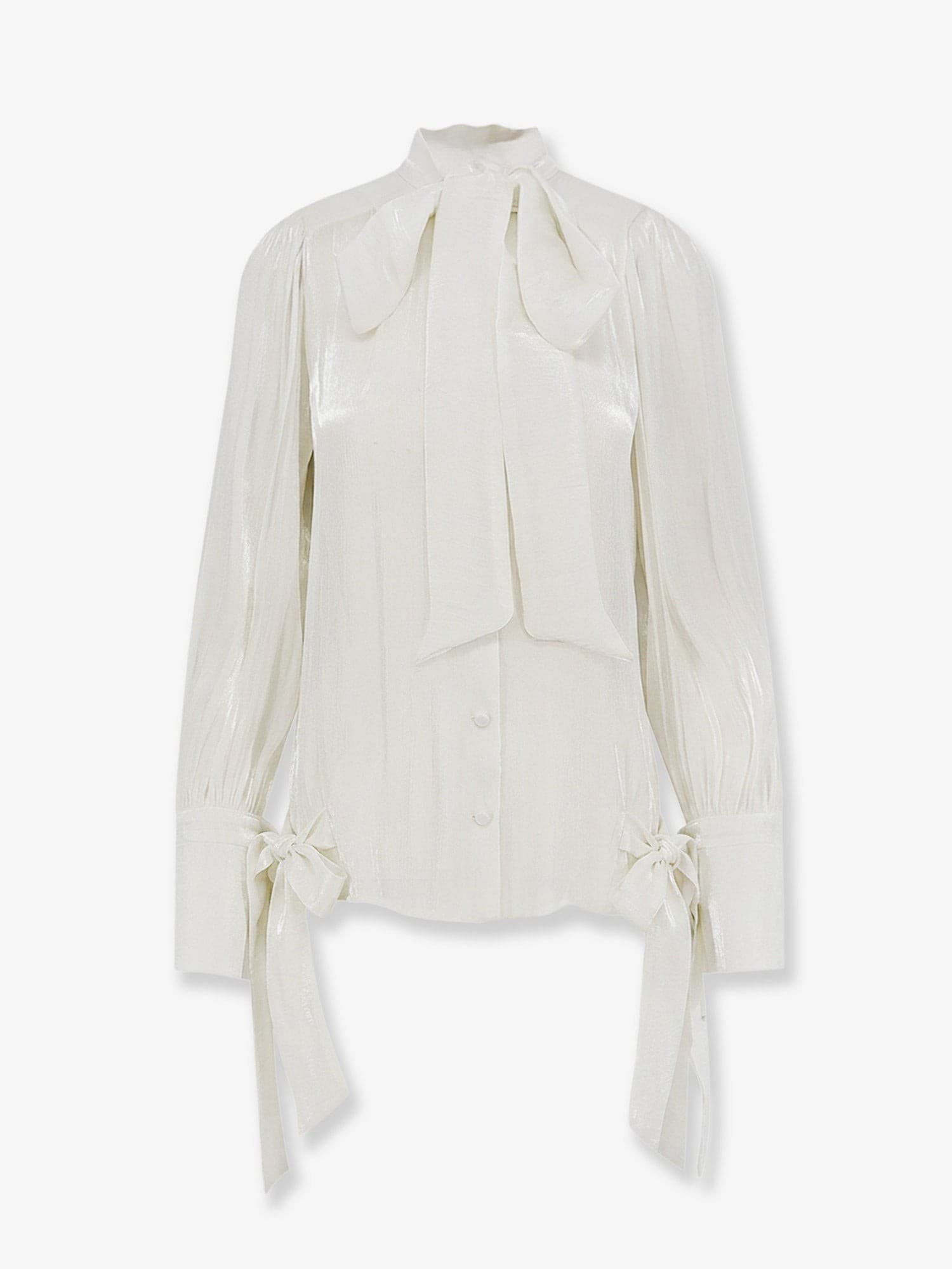Actualee Satin shirt with padded shoulders