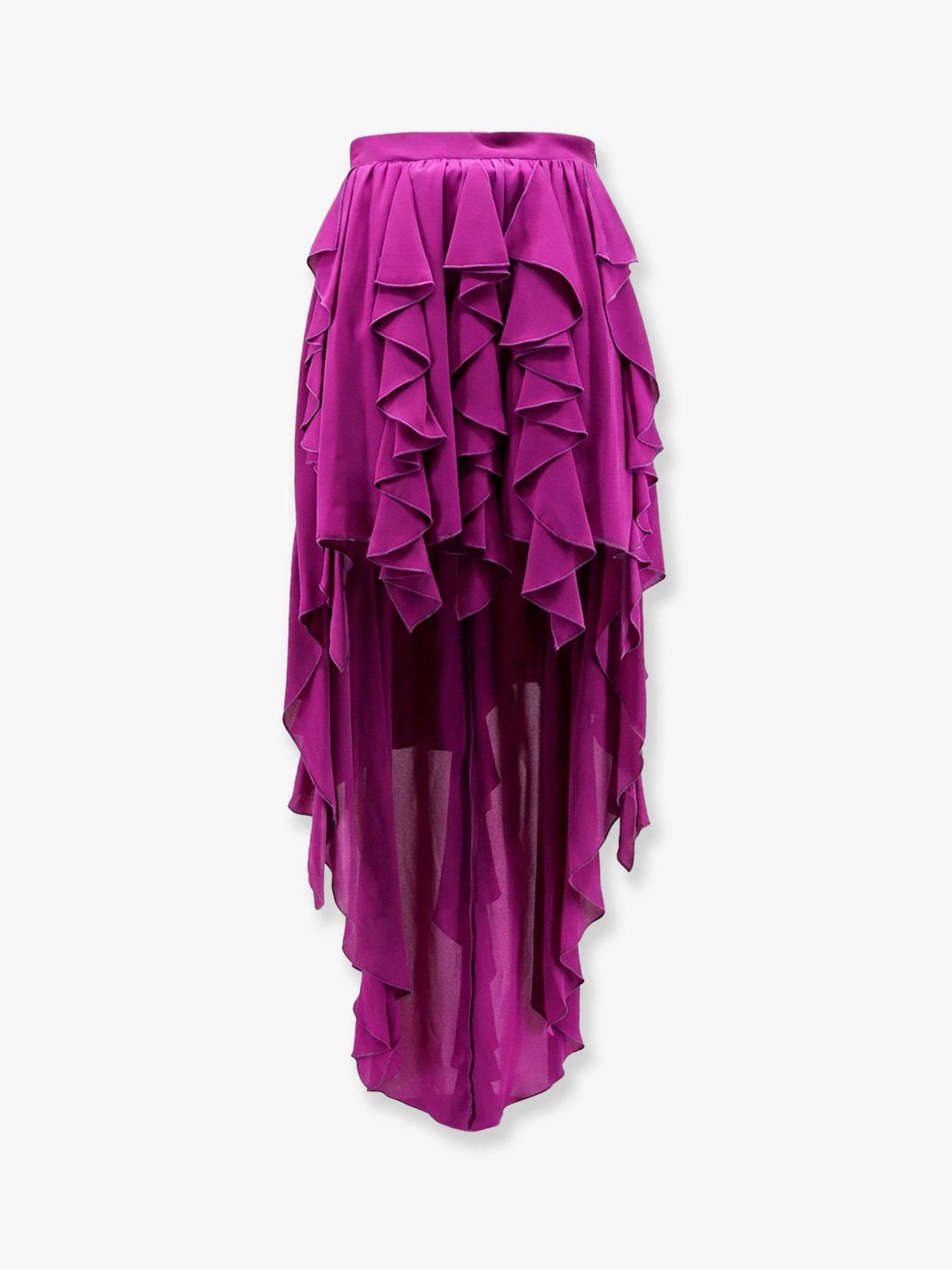 Actualee Satin ruffled skirt