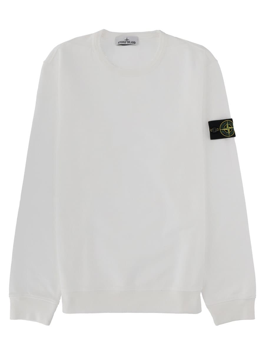 Stone Island Felpa Con Patch Logo
