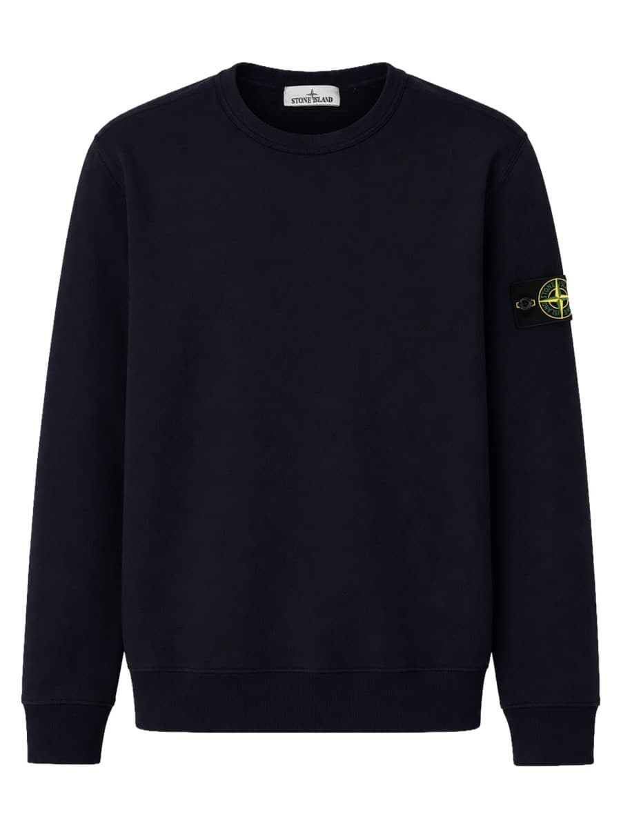 Stone Island Felpa Con Patch Logo