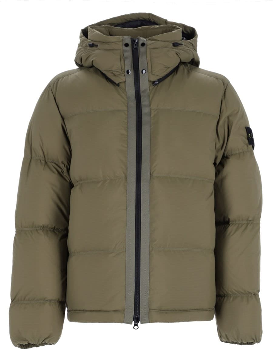 Stone Island Piumino Antistrappo Con Cappuccio Removibile