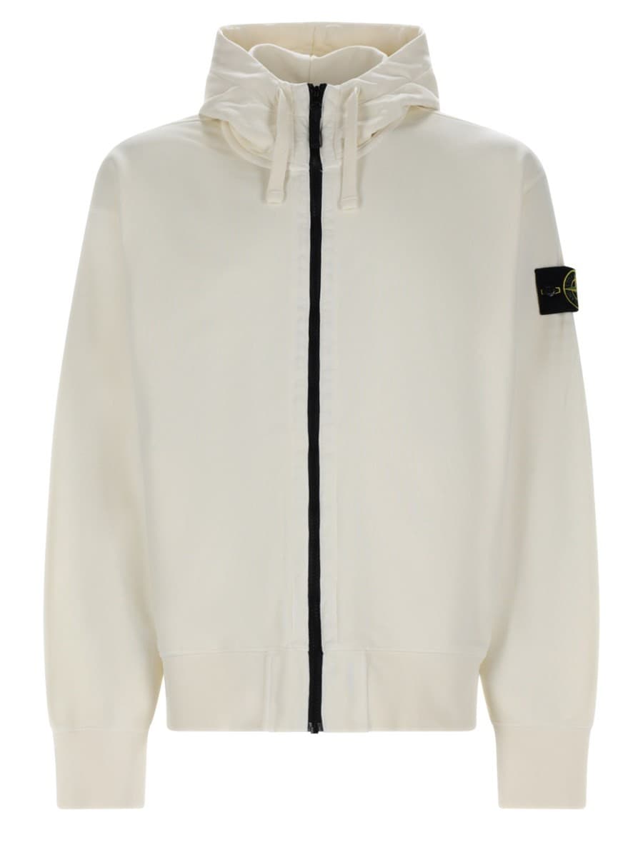Stone Island Felpa Con Patch Logo