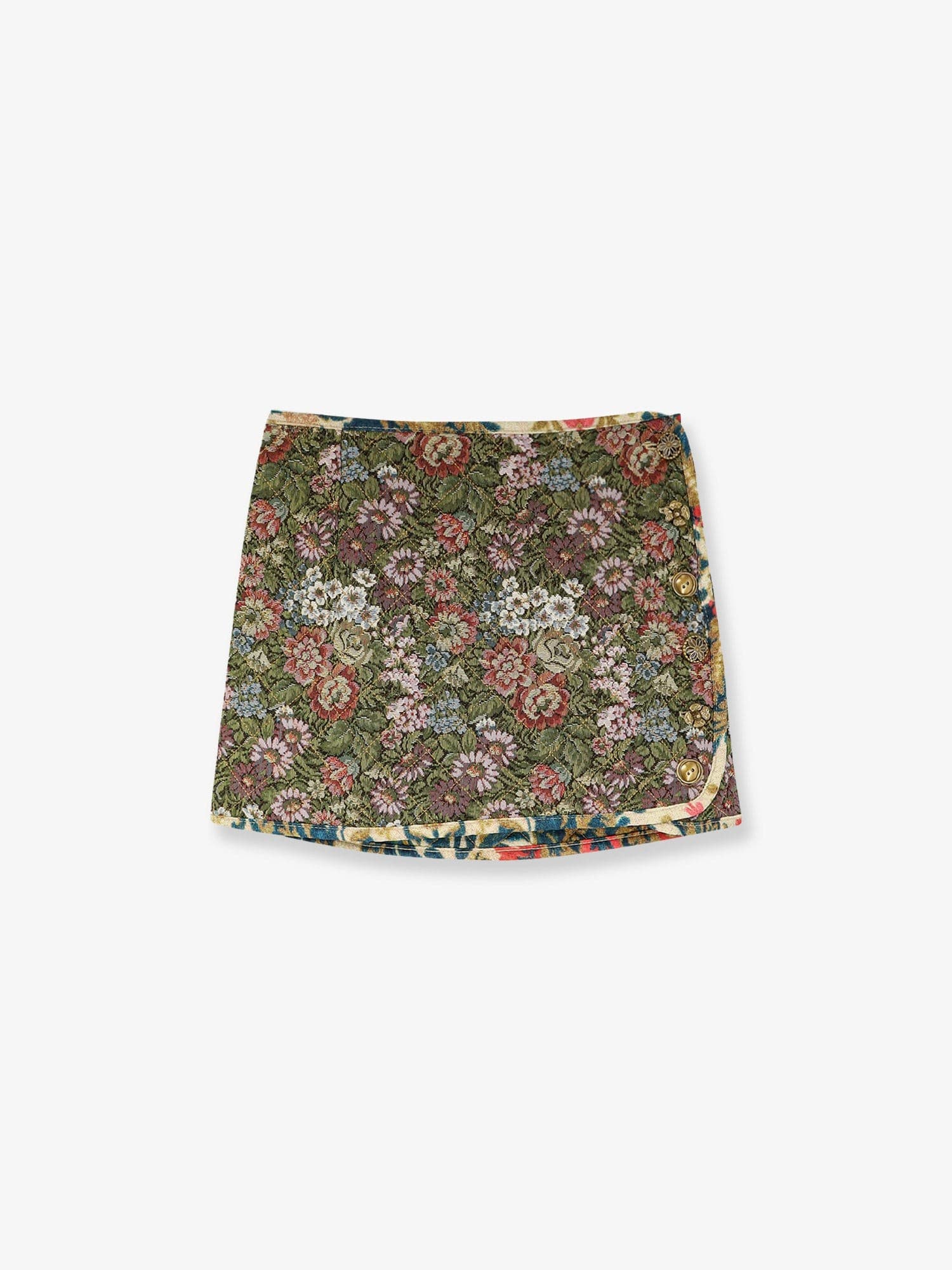 Farm Rio Jacquard Arabesque Matelassé Mini Skirt
