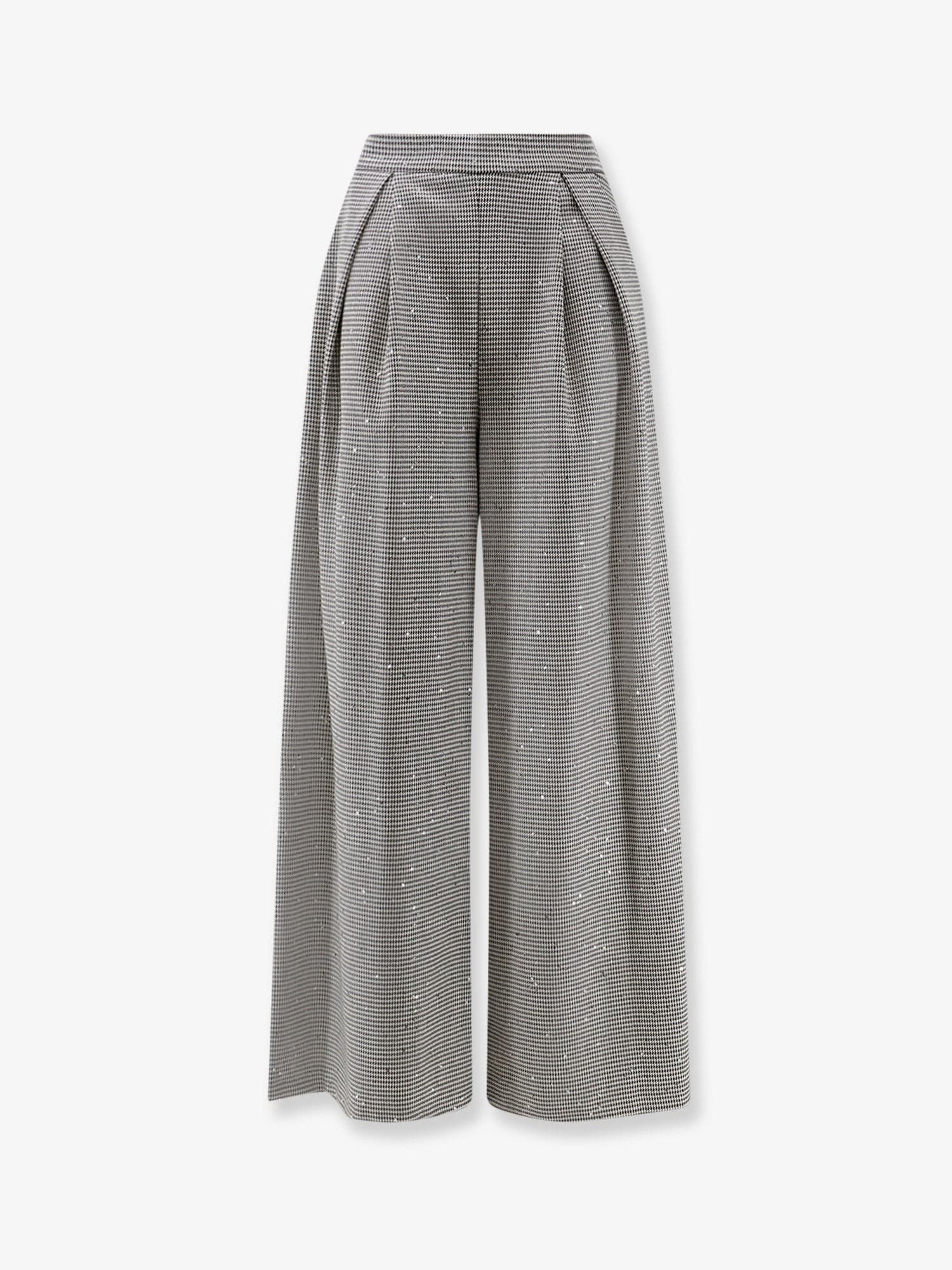 Actualee Pied-de-poule trousers with sequins