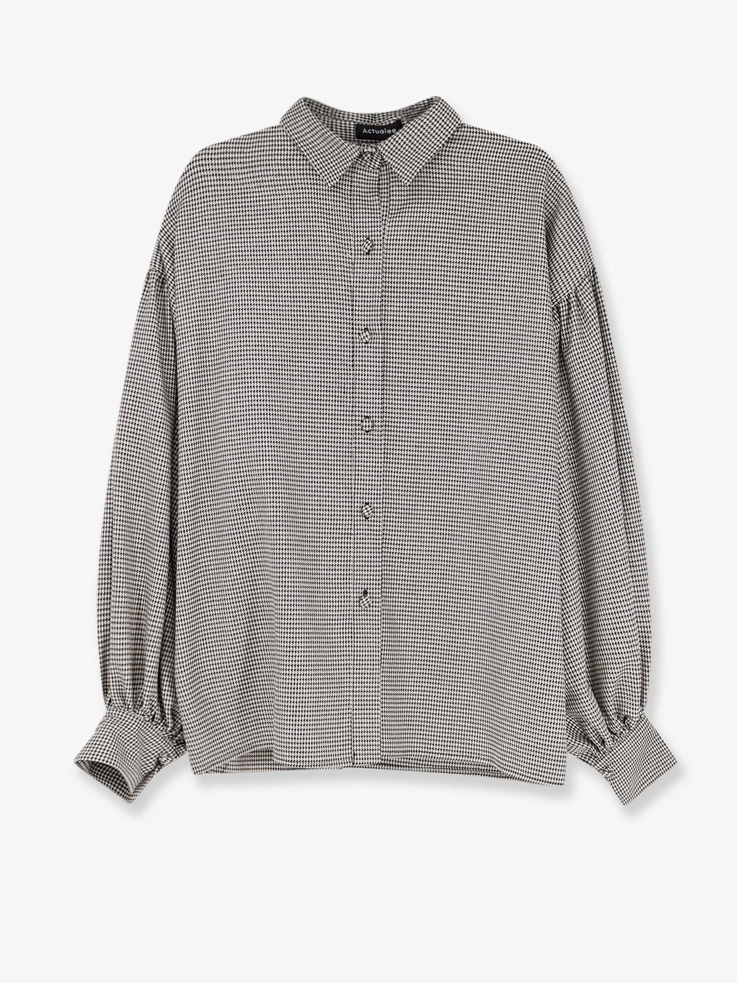 Actualee Pied-de-poule shirt with lurex effect