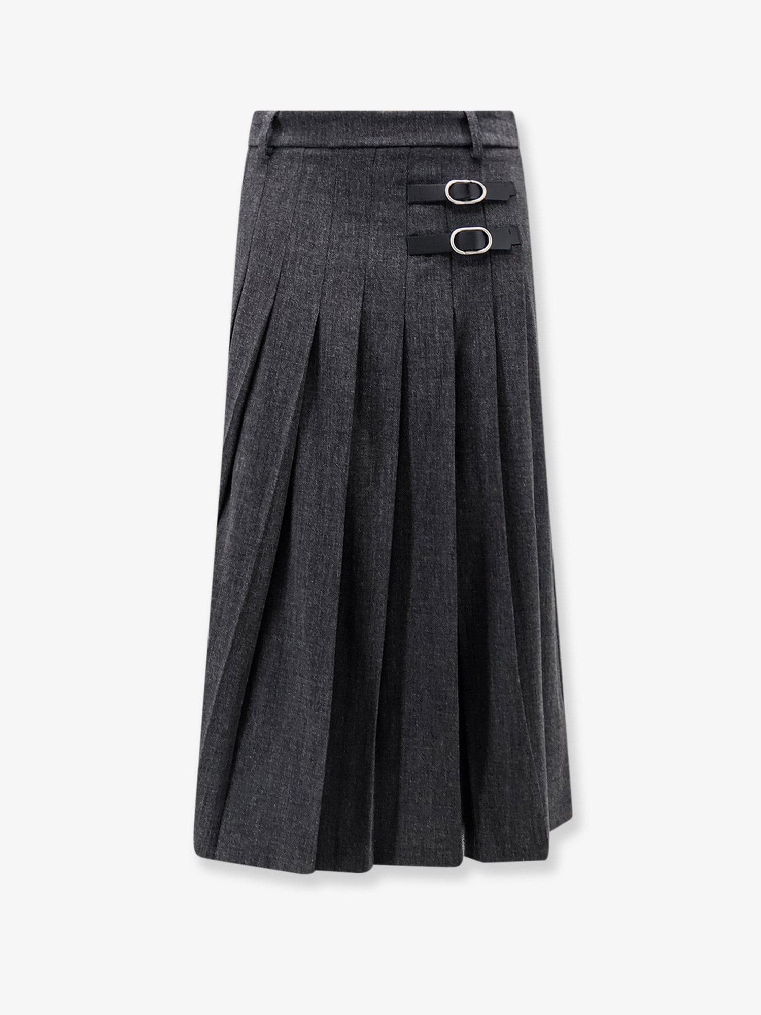 Actualee Pleated melange midi skirt