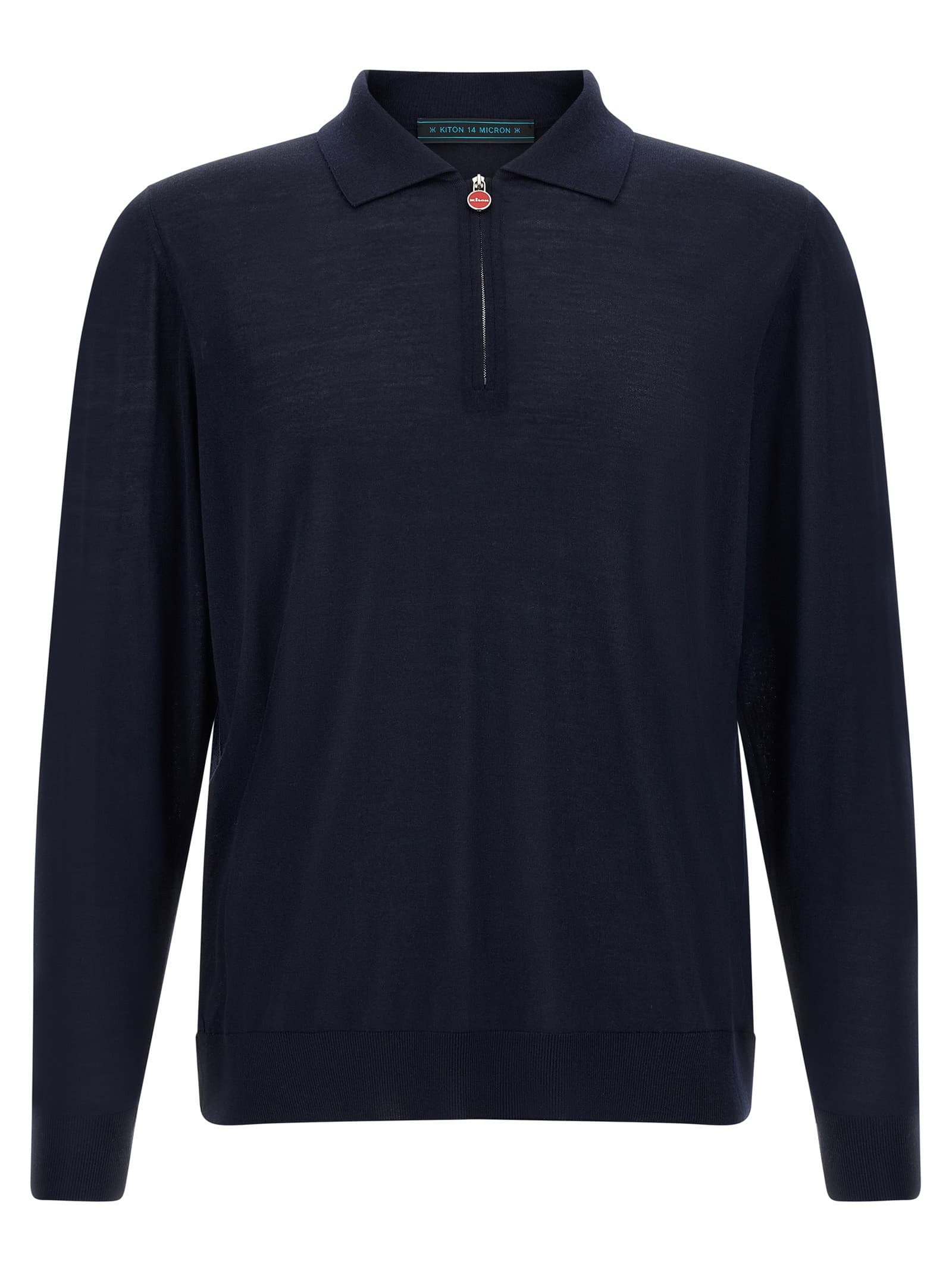 Kiton Wool polo shirt 14 microns