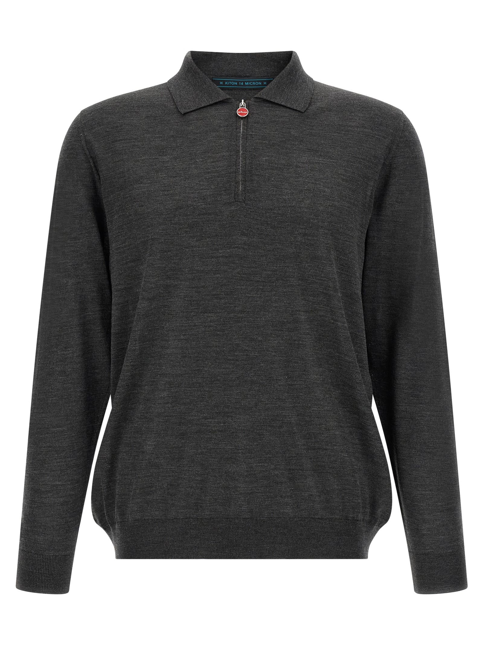 Kiton Wool polo shirt 14 microns