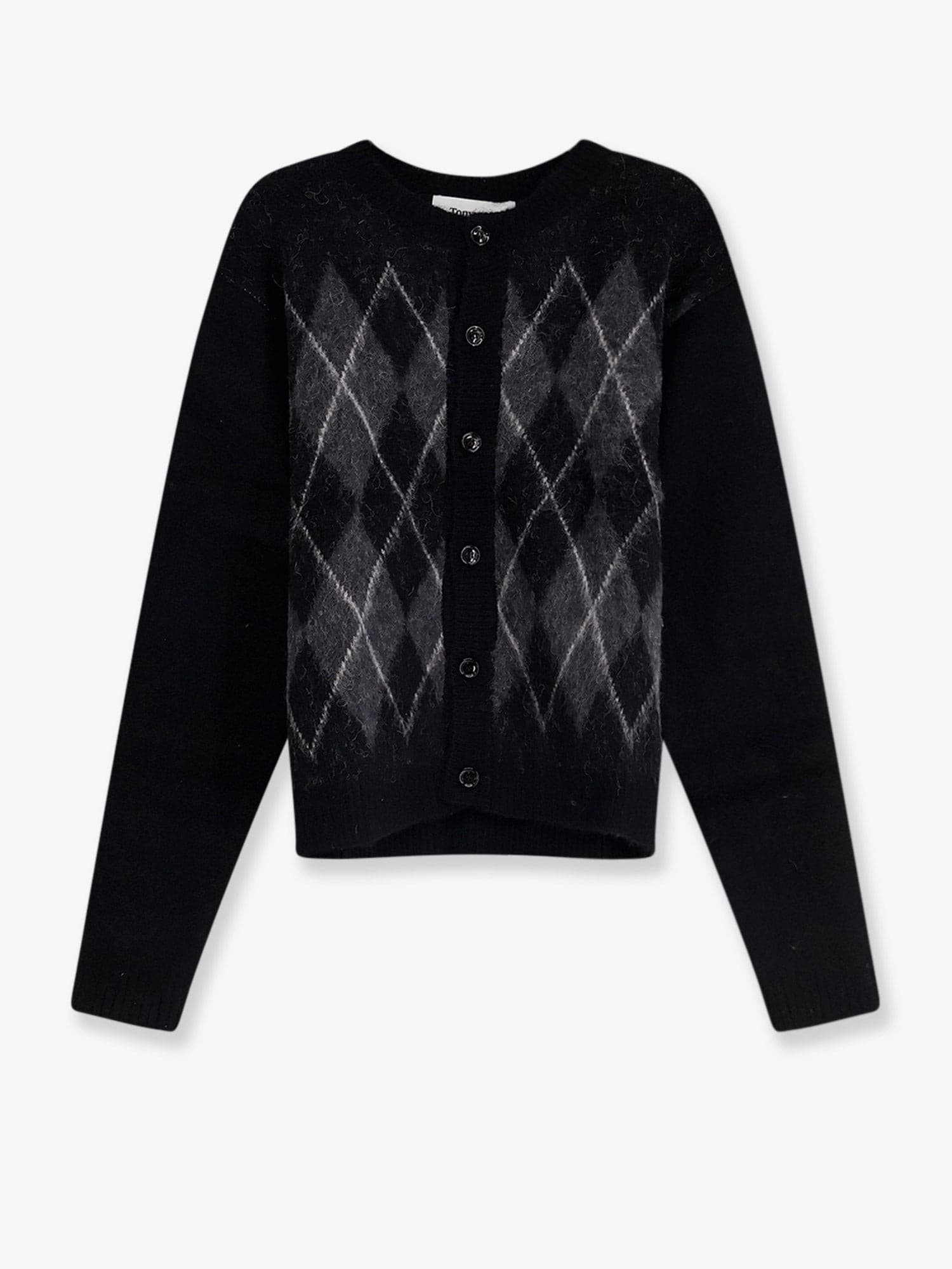 Tonywack Brushed Argyle alpaca blend cardigan