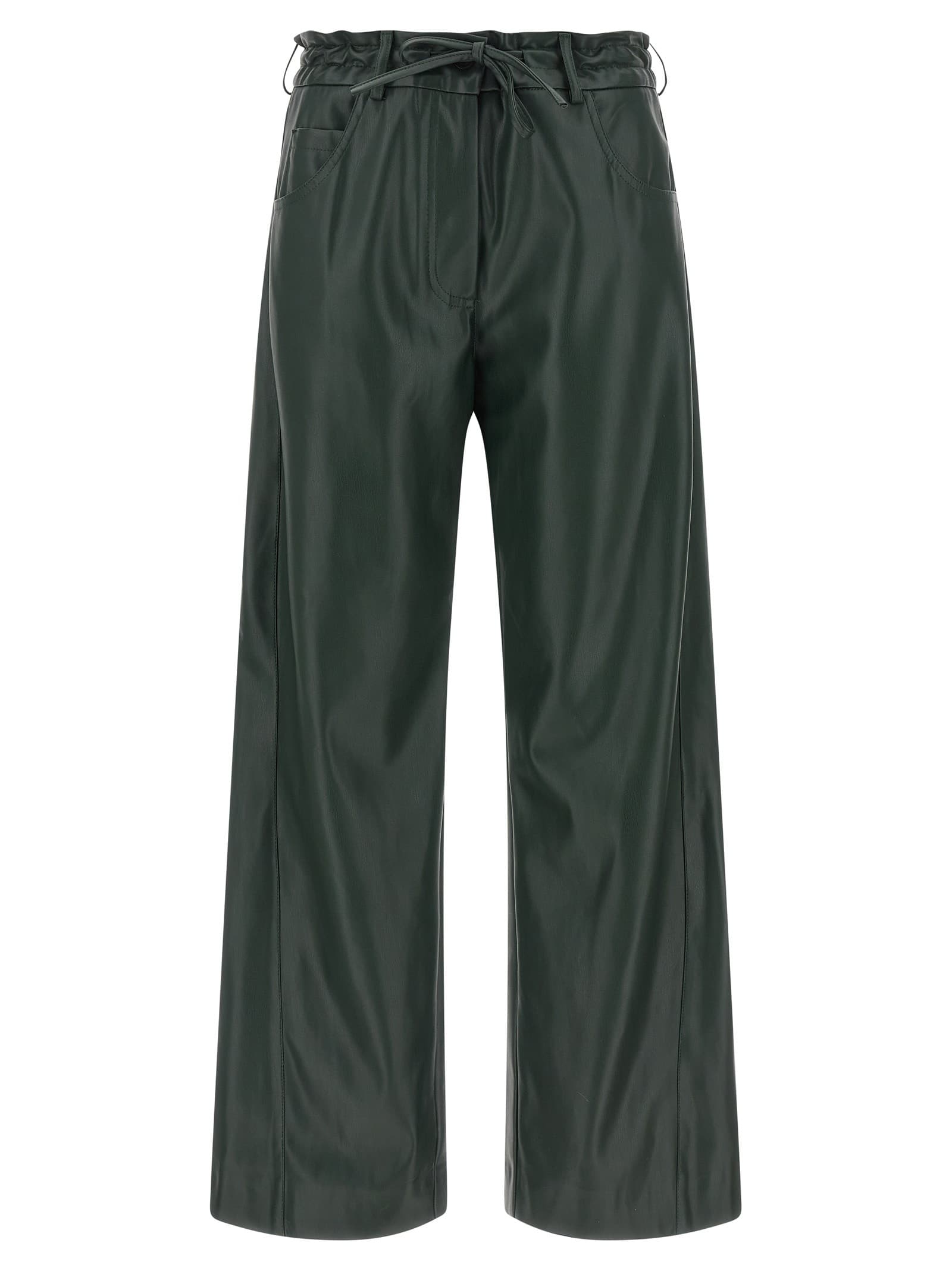 Nude Faux leather trousers