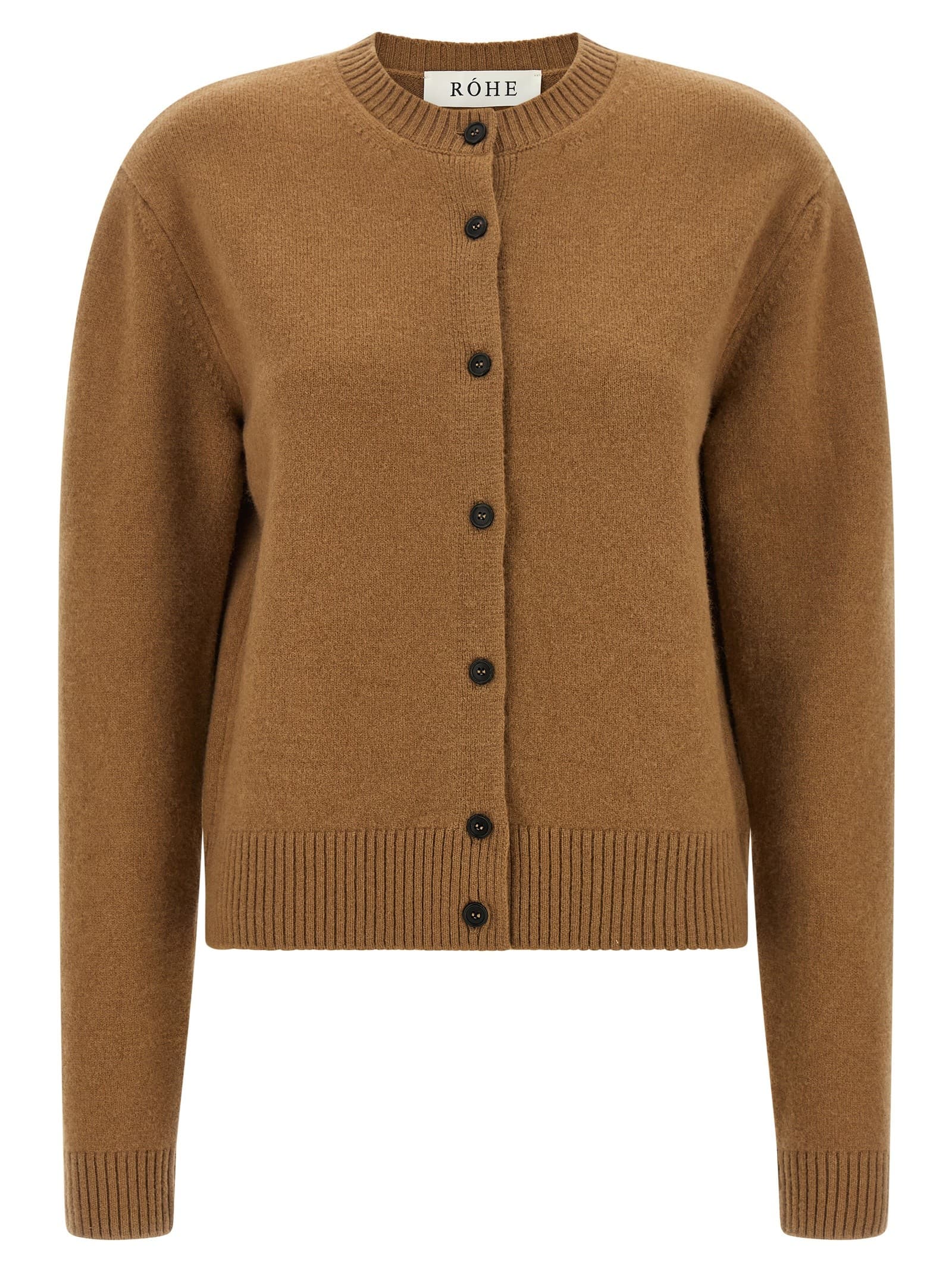 Rohe Cashmere mixed crew neck cardigan