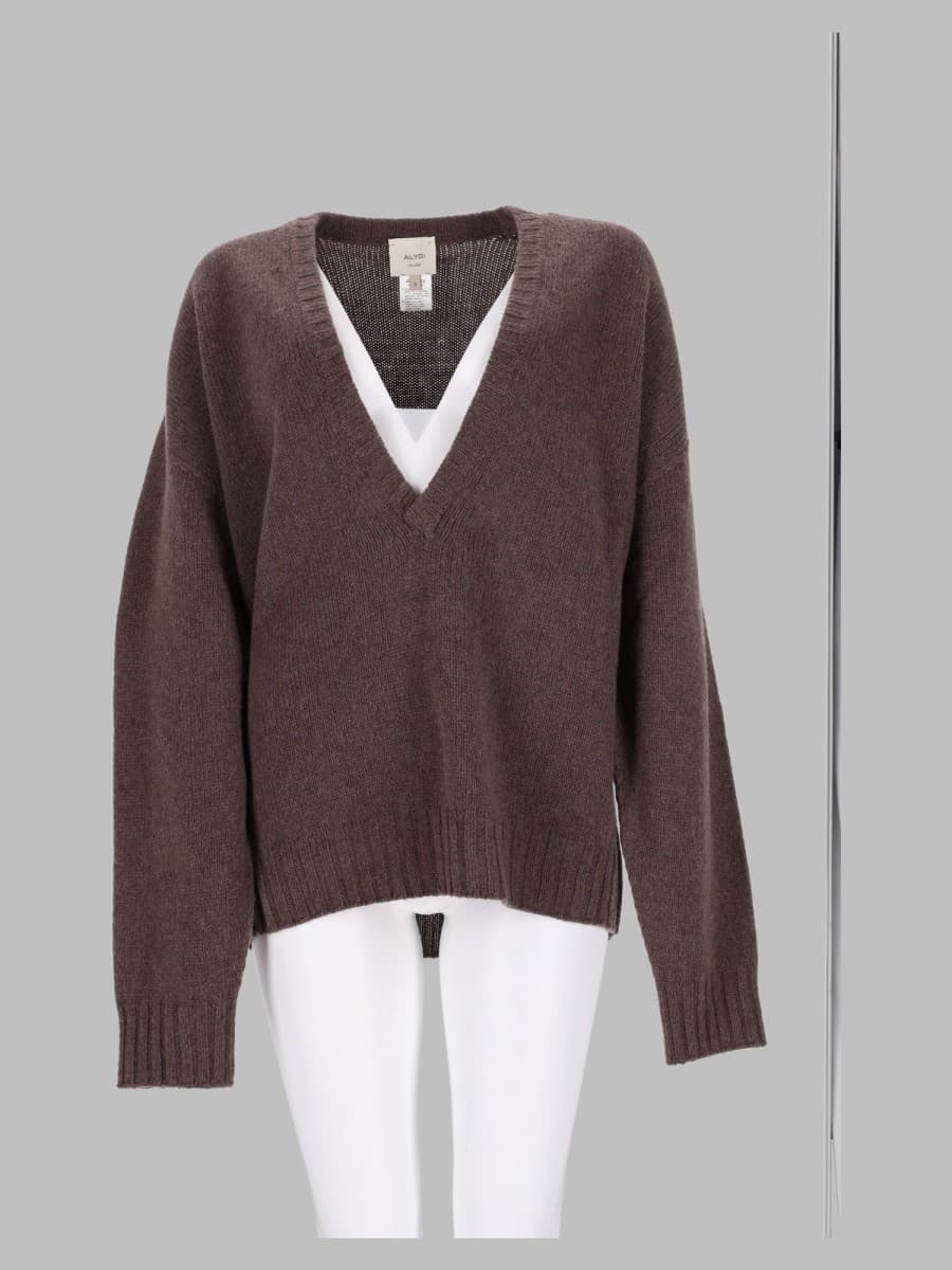 Alysi Maglia Chunky con Scollo a "V"