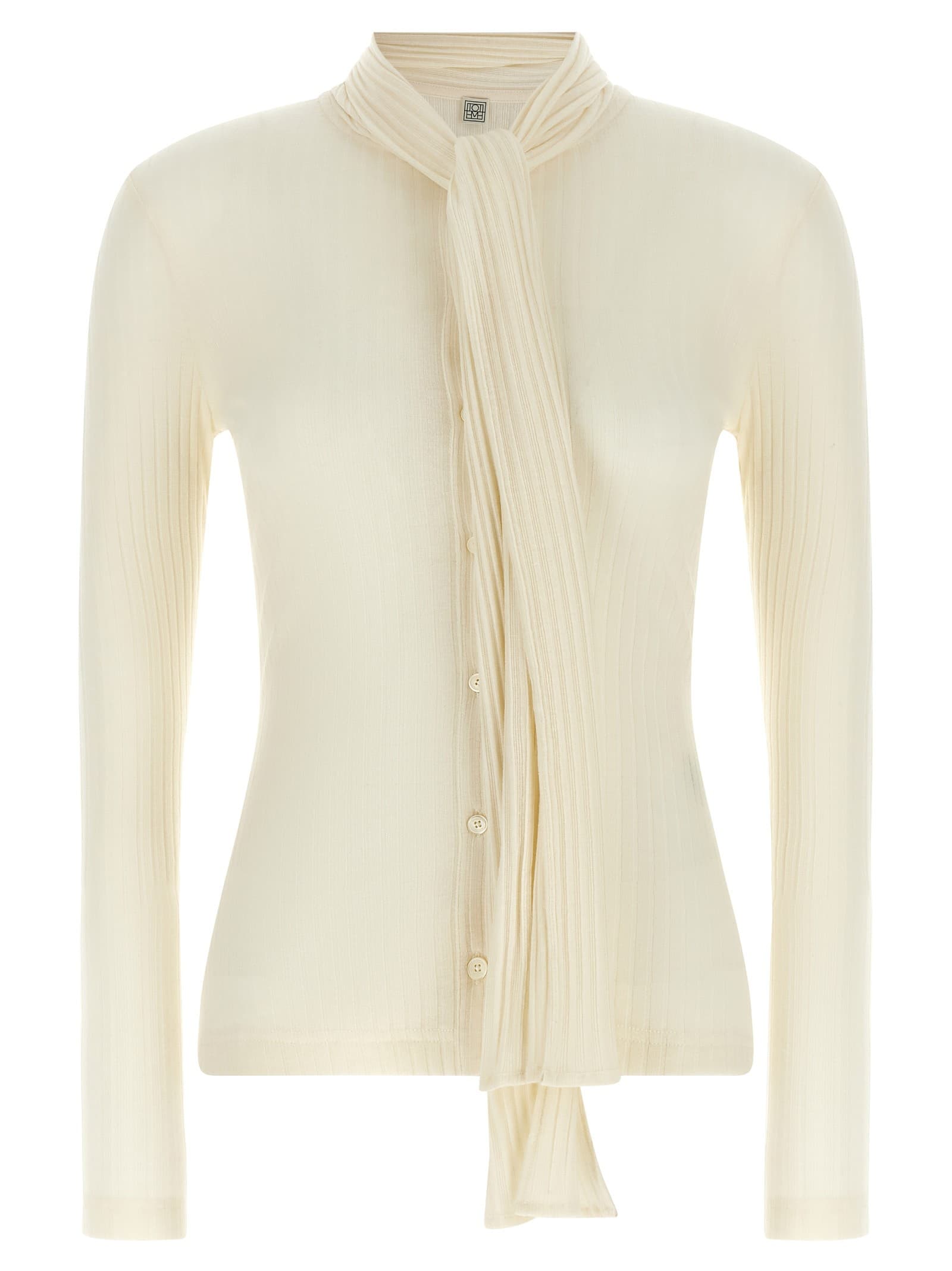 Toteme Lavallière neck cardigan