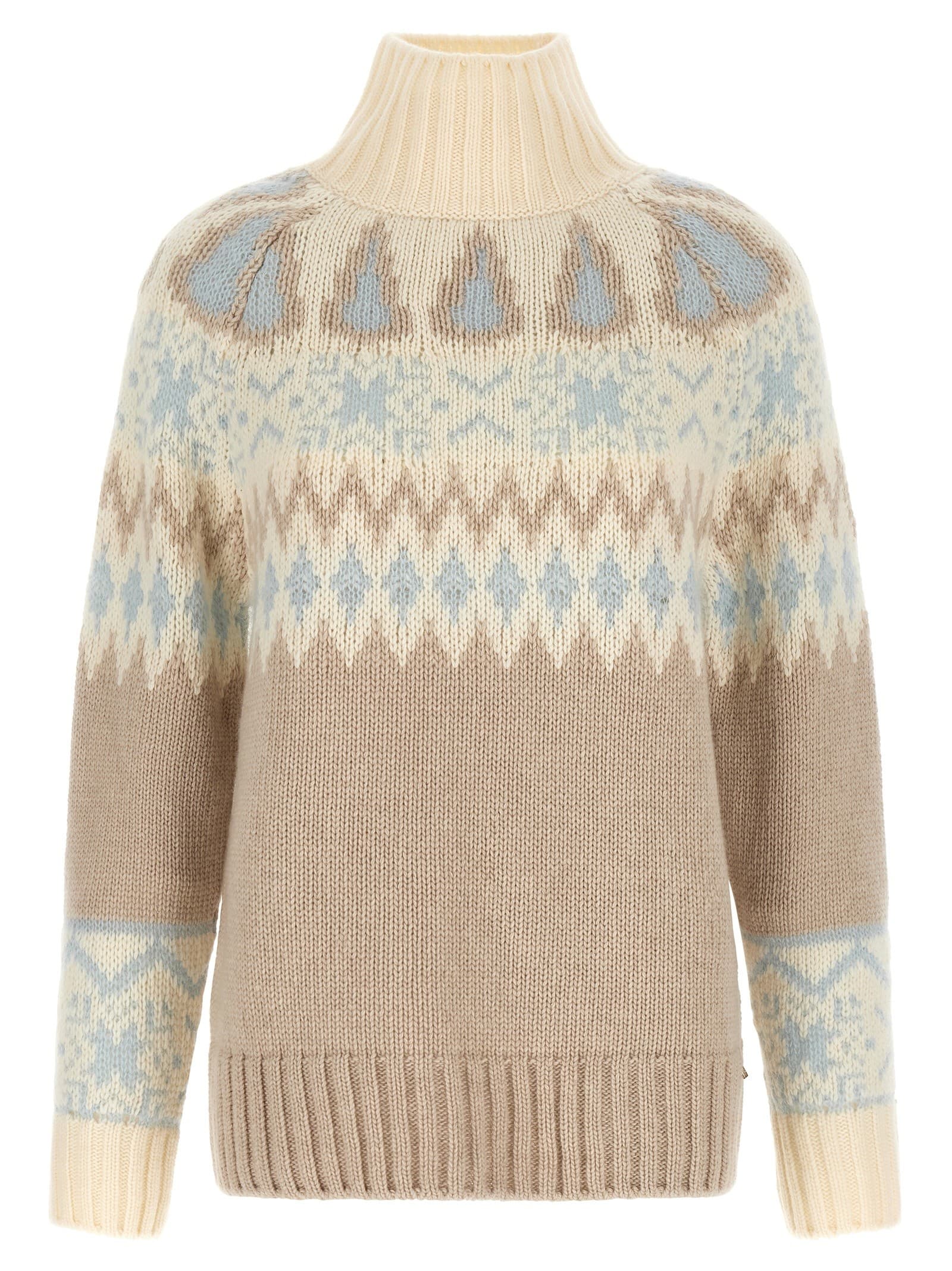 Herno Wool and cashmere sweater with intarsia