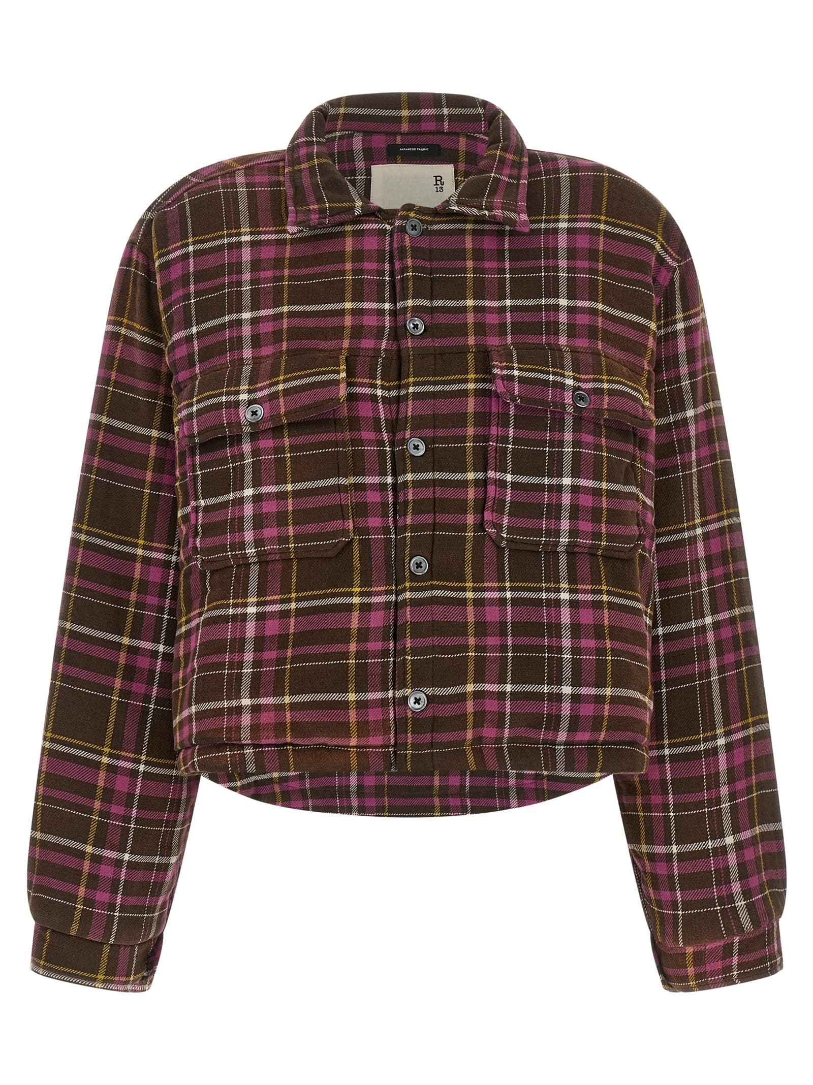 R13 Padded crop overshirt