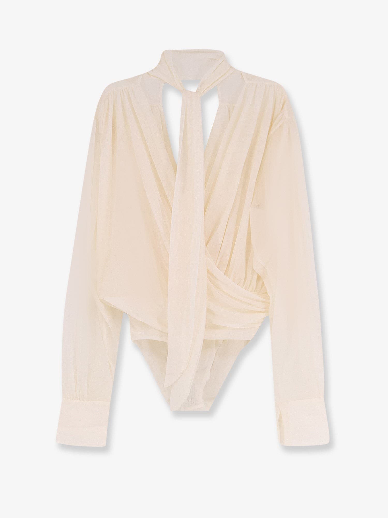 Amazuìn Keila Sheer stretch tulle bodysuit